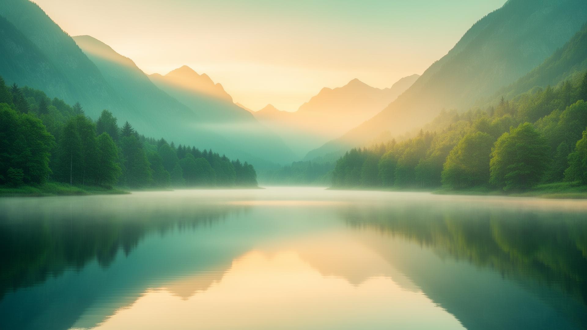 Serene wellness landscape